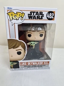 Funko Pop 482 Star Wars Luke Skywalker & Grogu The Mandalorian Vinyl Figure - Picture 1 of 8