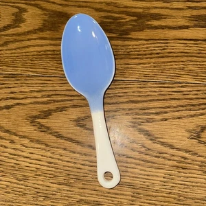 Vintage ~ Porcelain Blue & White Serving Spoon Floral Utensil 8.5 " Long x 2.5" - Picture 1 of 3