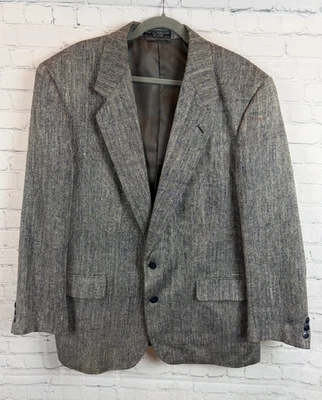 JEFFREY BANKS Couture white black ivory 100% silk mens jacket blazer 46R - Image 1 of 4