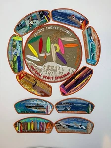 2010 BSA Scout Jamboree 11-Piece Patch Set OC Council Surf Series - Picture 1 of 24