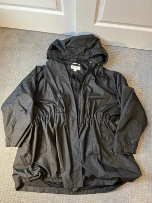 Ava & Viv 女式黑色风衣 4x 码 — 第 1/4 张图片