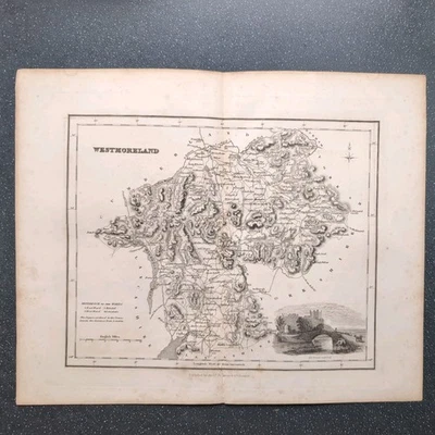 Original 1843 Fullarton County Atlas Map Of Westmoreland  - Image 1 of 2
