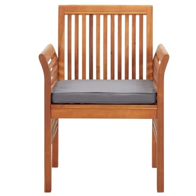 Set of Garden Dining Chairs with Cushions in Solid Acacia Wood vidaXL - Image 1 of 4