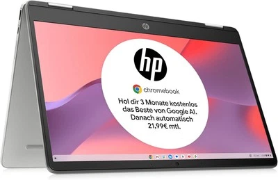 HP X360 14 G1 Chromebook, Intel Celeron, 4GB RAM, 64GB eMMC, Weiß B-WARE - Bild 1 von 4