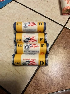 UNITED STATES MINT _ P & D _AMERICAN SAMOA_ QUARTER ROLLS_UNCIRCULATED_x 4 Rolls - Picture 1 of 3