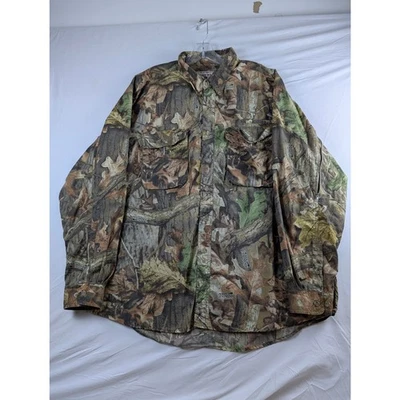 Wrangler Rugged Wear Mens 2X Advantage Timber Camo Long Sleeve Button Down Shirt - Image 1 of 4