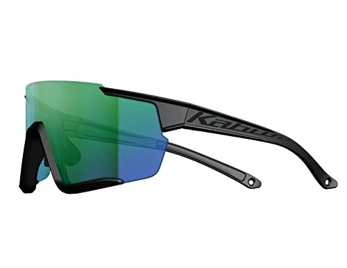 Occhiali da sole ciclismo KABUTO 122 nero opaco/verde malvaGiappone - Immagine 1 di 4
