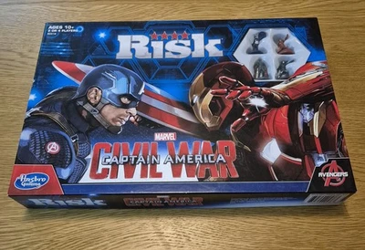 Risk Marvel Captain America Avengers Civil War Board Game 2015 Hasbro  - Image 1 of 4