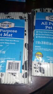 2 - Forever Pals All Purpose Foam Pet Mat Traps Litter & Food/Water Bowl Messes