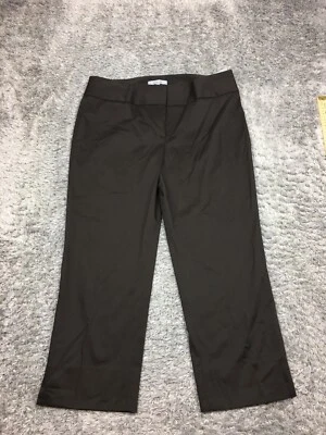 Pantalones de vestir recortados Classiques Entier para mujer talla 12 marrón entrepierna 25" Foto 1 de 4