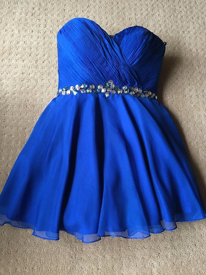 ALYCE Paris Royal Blue with Rhinestones Pageant Formal Dress Size 12 - Image 1 of 1