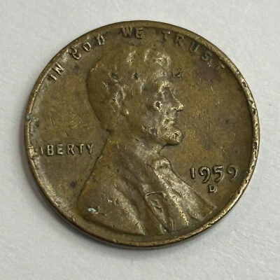 1959 D Penny Error Coin Multi  "O" Stamped Over "G" Over Rim Liberty "L" & More - Image 1 of 4