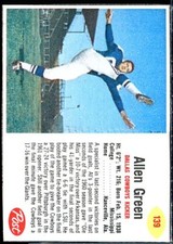 Allen Green Card 1962 Post Cereal #139 