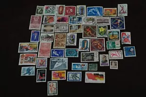 worldwide stamp collection lot 45 pcs Vintage Rare Classic Antique Genuine - Picture 1 of 10