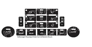 Fits 2004–2009 Volkswagen Touareg Climate Control V2 Black Button Repair Decals - Picture 1 of 2