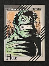 2015 Marvel Retro HULK Robert Easby Sketch Card #25 Base Comic Art Insert 