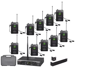 Audio2000'S AWM630DU UHF Wireless x10 sistema di monitoraggio in-ear con dieci ricevitori nuovo - Foto 1 di 5