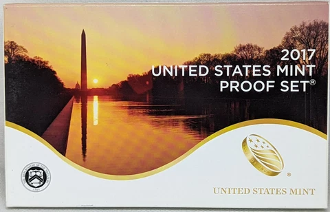 2017 S US Mint Proof Set - 10 Coins w/ Box & COA Cover