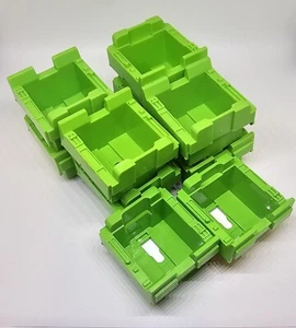 Lotto di 10 pezzi sedili vintage Fisher Price Construx verde - Foto 1 di 2