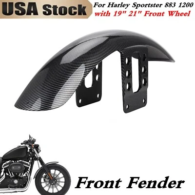 Guardabarros delantero de fibra de carbono para Harley Sportster Iron 1200 XL 883 XL1200 48 72 NUEVO Foto 1 de 4