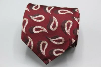 Corbata de seda XMI. Borgoña con cachemira gris. Foto 1 de 3