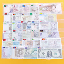 Lotes de 53 piezas diferentes billetes extranjeros papel moneda mundial colección unc regalo 