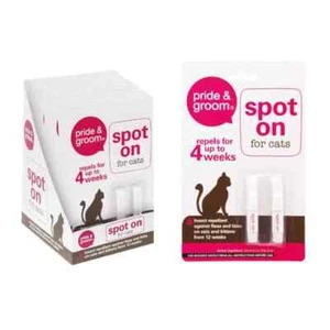 Gotas para pulgas y garrapatas Pride & Groom - tratamiento puntual para gatito o gato - Imagen 1 de 4