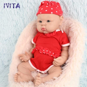 IVITA 19'' Floppy Silicone Reborn Baby Girl Handmade Silicone Doll Kids Gift - Picture 1 of 17