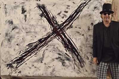 Original, Mark Little, pintura acrílica 81” X 62” extra grande, abstracta, moderna, XL Foto 1 de 4