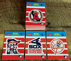 1986 Fleer Baseball Mini Team Aufkleber (Streifen) / Komplettset (26) Teams - Bild 1 von 1
