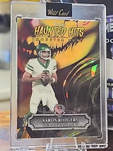 2024 Wild Card Haunted Hits Aaron Rodgers Cracked Ice Witch 1/3 - Imagen 1 de 3