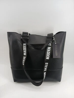 Steve Madden Bolso de Mano Negro Bolso de Maquillaje Asa para el Hombro Cuero Sintético (Nuevo)* Foto 1 de 4