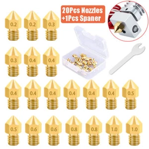 20 Stck. 0,4 mm-1,0 mm 3D-Drucker Extruder Düse Schlüssel für Creality CR-10 Ender A8 - Bild 1 von 10