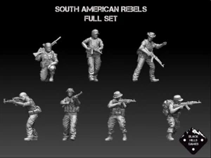 Black Hills Games Modern South American Rebels 7 Miniatura Set Spectre 28mm + 3D - Imagen 1 de 1