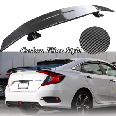 For Honda Civic 10TH 11TH Gen 46" Rear Trunk Spoiler Racing GT Wing Carbon Style Foto 1 de 4