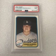 1981 Fleer Fernando Valenzuela Rookie Baseball Card #140 PSA 9 Mint New Slab Rc