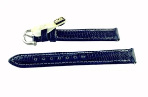 Maurice Lacroix Uhrenarmband Teju Eidechse 15 mm dunkelblau Schnellwechselsystem