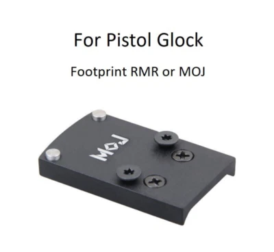 Placa de montaje/adaptador de metal para RMR MOJ a GLOCK sin MOS G17 19 Foto 1 de 4