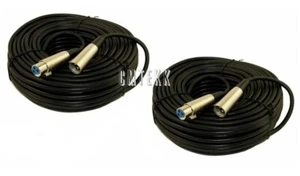 2x 100Ft XLR 3Pin Male Female Mic Cord Audio Microphone Balanced Cable 100 Foot - Picture 1 of 1