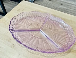 Vintage pink Gorham divided tray by Emily's attic collection - Picture 1 of 9