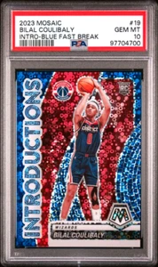 Bilal Coulibaly /85 2023-24 Mosaic Introductions Blue Fast Break Rookie PSA 10 - Bild 1 von 5