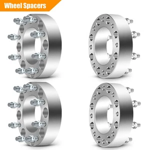 (4) 2" 8x180 to 8x180 14x1.5 Studs For GMC Sierra 2500 3500 HD Wheel Spacers - Picture 1 of 10