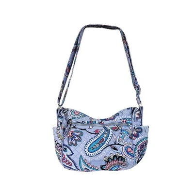 Vera Bradley Shoulder Bag Crossbody Duffel Purse Makani Paisley CLEAN EXCELLENT - Image 1 of 4