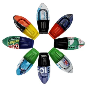 Blechspielzeug Recycling Boot mit Bullaugen Kerzenboot Pop Pop Knatterboot aus B - Picture 1 of 12