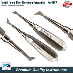 Root Elevator Cryer Extraction Elevators Oral Surgery Instrument Set Of 2 - Picture 1 of 12