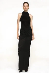 NEW EFFIE KATS EFFIE KATS Womens Pilar Mesh Maxi Skirt - Black - Picture 1 of 5