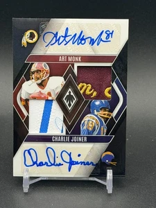 Panini Phoenix 2023 - Parche doble autógrafos Charlie Joiner, Art Monk negro/10 - Imagen 1 de 10