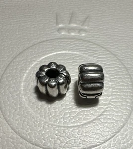 Genuine Retired Pair of Pandora Barrel Clips S925 ALE - Picture 1 of 2