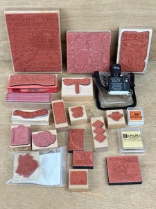 Lot Vintage Stempel Holz Scrapbooking Hero Arts Anna Griffin Paper Artsy ++ - Bild 1 von 20