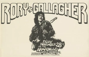 ORIGINAL POSTER FOR PERFORMANCE BY RORY GALLAGHER AT THE ARMADILLO WORLD #160912 - Picture 1 of 1